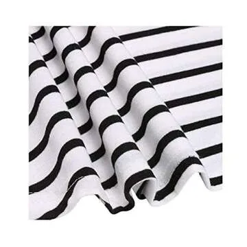 OURS Women's Crew Neck Striped Mini Dress in White