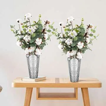 LIBWYS Galvanized Wall Planter Set for Rustic Decor