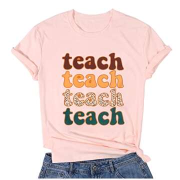 Colorful Women Teacher Shirt - Inspirational Gift Tee
