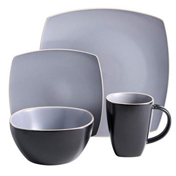 Gibson Elite Soho Lounge Dinnerware Set in Matte Gray