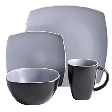 Gibson Elite Soho Lounge Dinnerware Set in Matte Gray