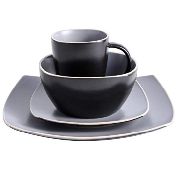 Gibson Elite Soho Lounge Dinnerware Set in Matte Gray