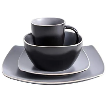 Gibson Elite Soho Lounge Dinnerware Set in Matte Gray