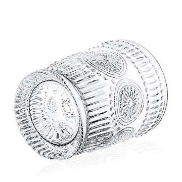 Kingrol Vintage Drinking Glasses Set - Elegant & Sturdy