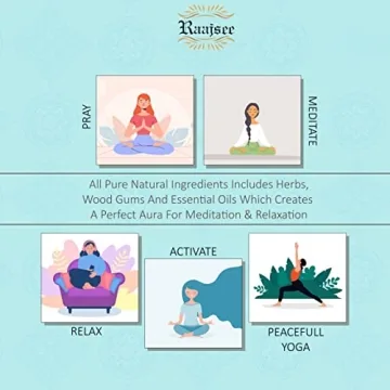 Raajsee Incense Sticks 6 Pack Organic for Yoga Meditation