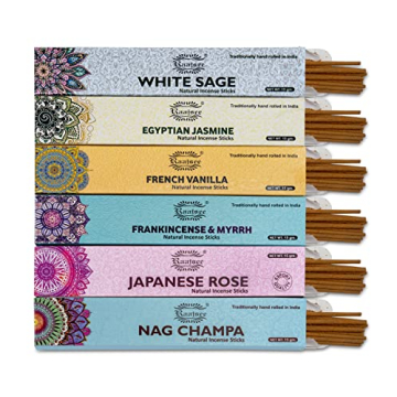 Raajsee Incense Sticks 6 Pack Organic for Yoga Meditation