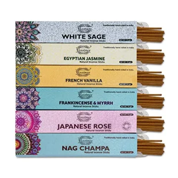 Raajsee Incense Sticks 6 Pack Organic for Yoga Meditation