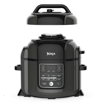 Ninja Foodi 9-in-1 Pressure, Broil, Dehydrate, Slow Cooker, Air Fryer, and More, with 8 Quart Capacity and 45 Recipe Book Inspiration Guide, and a High Gloss Finish