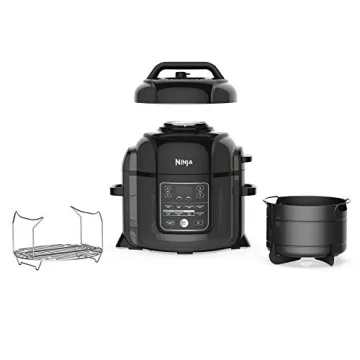 Ninja Foodi 9-in-1 Pressure, Broil, Dehydrate, Slow Cooker, Air Fryer, and More, with 8 Quart Capacity and 45 Recipe Book Inspiration Guide, and a High Gloss Finish