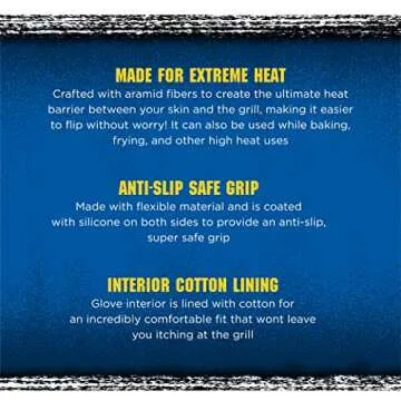 Peeps Extreme Heat BBQ Grilling Glove for Ultimate Safety