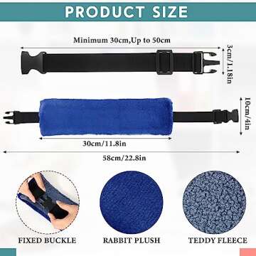 Xtinmee 2 Pcs Travel Pillow for Sleeping Airplane Headrest Airplane Head Strap Sleeper Pillow Travel...