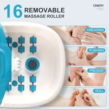 CINERY Foot Spa Massager with Heat and Bubbles for Relaxation