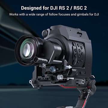 SmallRig 12mm to 15mm Rod Clamp Adapter, 12cm (4.7 Inch) Aluminum Alloy Rod with M12 Inner Thread, Designed for DJI RS2 RSC2 and Follow Focuses - 3681