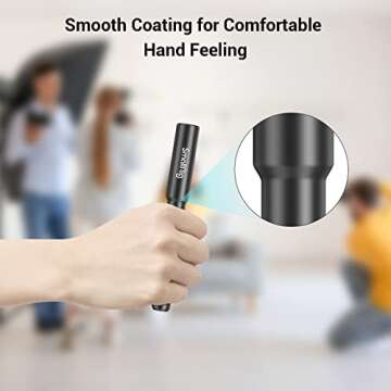 SmallRig 12mm to 15mm Rod Clamp Adapter, 12cm (4.7 Inch) Aluminum Alloy Rod with M12 Inner Thread, Designed for DJI RS2 RSC2 and Follow Focuses - 3681