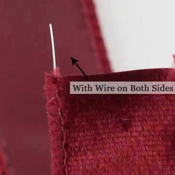 MEEDEE Burgundy Velvet Ribbon 25 Yards for Christmas Crafts