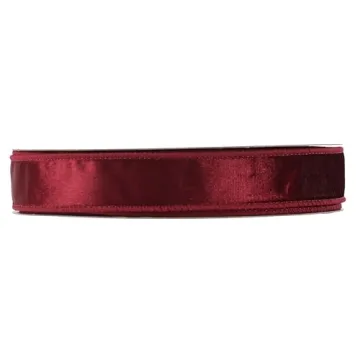 MEEDEE Burgundy Velvet Ribbon 25 Yards for Christmas Crafts