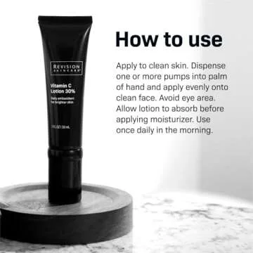 Revision Skincare Vitamin C Lotion 30%, Daily Anti Aging Brightening and Moisturizing Lotion for Fine Lines and Wrinkles, 1 fl oz