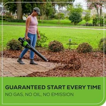 Greenworks 80V (145 MPH / 580 CFM / 75+ Compatible Tools) Cordless Brushless Axial Leaf Blower, 2.5Ah Battery and Charger Included