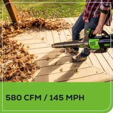 Greenworks 80V (145 MPH / 580 CFM / 75+ Compatible Tools) Cordless Brushless Axial Leaf Blower, 2.5Ah Battery and Charger Included