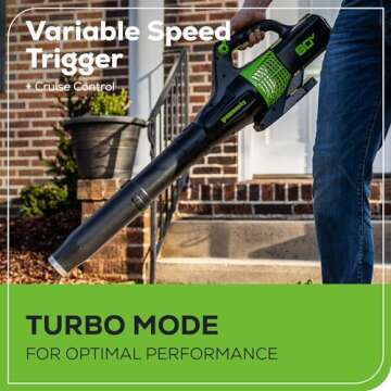 Greenworks 80V (145 MPH / 580 CFM / 75+ Compatible Tools) Cordless Brushless Axial Leaf Blower, 2.5Ah Battery and Charger Included
