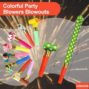 25pcs Colorful Party Blowers for All Occasions