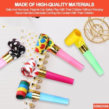 25pcs Colorful Party Blowers for All Occasions