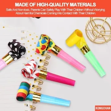 25pcs Colorful Party Blowers for All Occasions