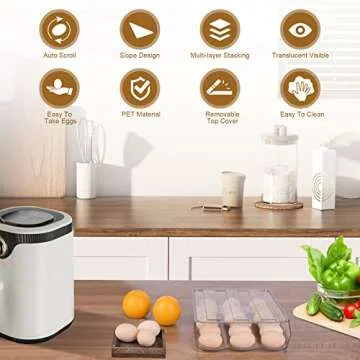 Automatic Rolling Egg Holder for Refrigerator - 18 Egg Capacity