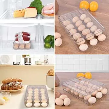 Automatic Rolling Egg Holder for Refrigerator - 18 Egg Capacity
