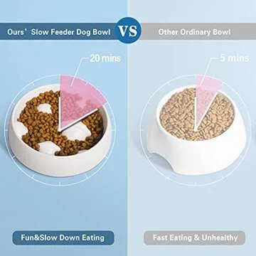Elongated Design Slow Feeder Cat Bowl, Fun Interactive Bloat Stop Cat Feeder to Slow Down Eating, Anti Vomiting and Prevents Obesity Improves Digestion