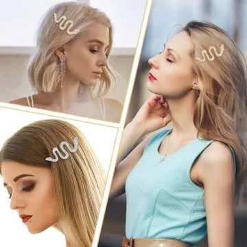 Mabor Snake Hair Clips: Glamorous Diamond Hair Accessories