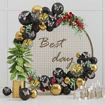 SAOROPEB 3D Butterfly Wall Decor - 48 Pcs, Laser Pink Birthday & Party Decorations