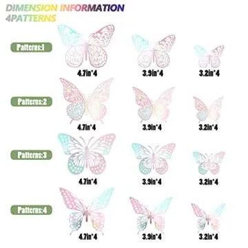 SAOROPEB 3D Butterfly Decor 48 Pcs for All Occasions