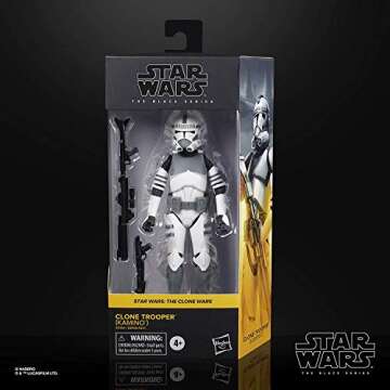 STAR WARS The Black Series Clone Trooper (Kamino) Toy 6-Inch-Scale The Clone Wars Collectible Action...
