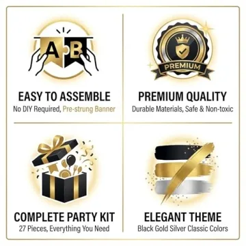 New Year’s Eve Party Supplies - 34PCS Decorations Set 2026