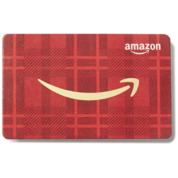 Amazon Gift Card in Tartan Plaid Tin for Holidays