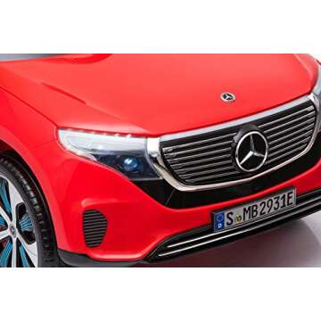 Dakott Mercedes Benz EQC 400 4Matic Crossover Ride On SUV for Kids, 12V Battery Powered Chevy Camaro w/Parent Remote Control, Horn, Music & Headlights Taillights.