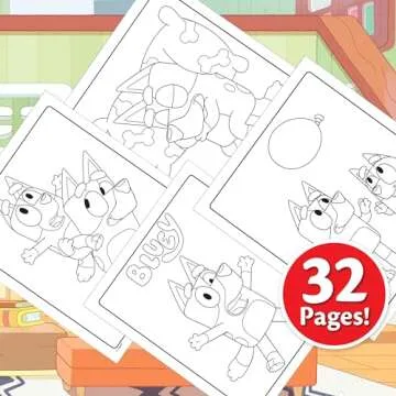 Crayola Bluey Color & Sticker Activity, Bluey Coloring Book, 32 Coloring Pages, Gift for Kids, Ages 3, 4, 5, 6