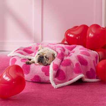 Lesure Waterproof Puppy Blanket for Medium Dogs - Washable Double Sided Dog Blankets with Warm Jacqu...