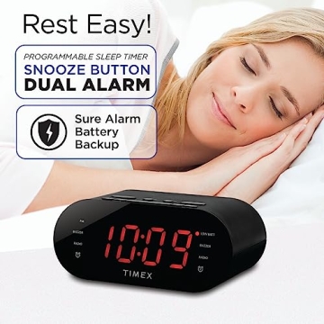 Timex T231G Dual Alarm Clock Radio with AUX and Alarms