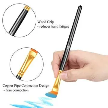 40 Pcs Paint Brush Set for All Painting Styles