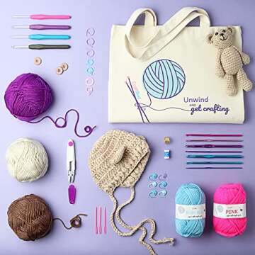 Premium 73 Piece Crochet Kit for Beginners and Kids