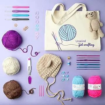 Premium 73 Piece Crochet Kit for Beginners and Kids