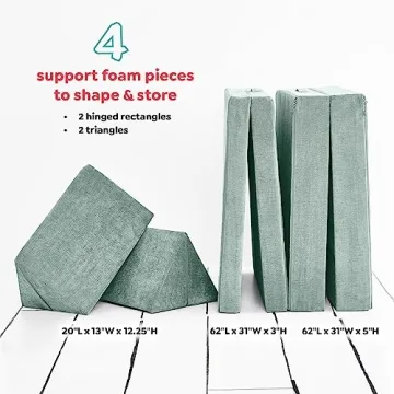 Yourigami Kids Play Couch - Modular Folding Sofa for Toddlers