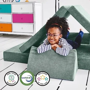Yourigami Kids Play Couch - Modular Folding Sofa for Toddlers
