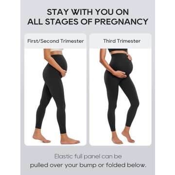 Soft CRZ YOGA Maternity Leggings Ideal for Pregnancy Comfort