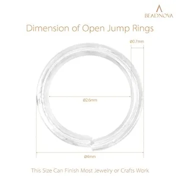BEADNOVA 4mm Silver Jump Rings - 300 Pieces for Crafting