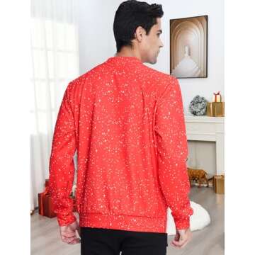 RAISEVERN Mens Ugly Christmas Sweater Funny Muscle Design Fake 2 Pieces Pullover Sweatshirt Red 1 2017 Style No.3(fake 2 Pieces) Large