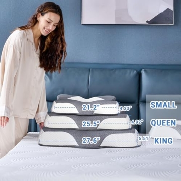 Elviros Cervical Memory Foam Pillow for Ergonomic Sleep Support
