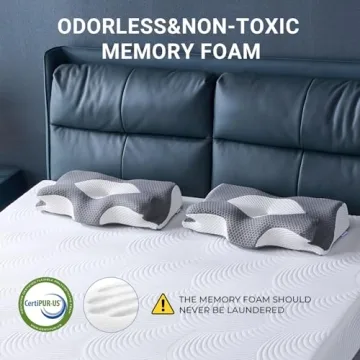 Elviros Cervical Memory Foam Pillow for Ergonomic Sleep Support